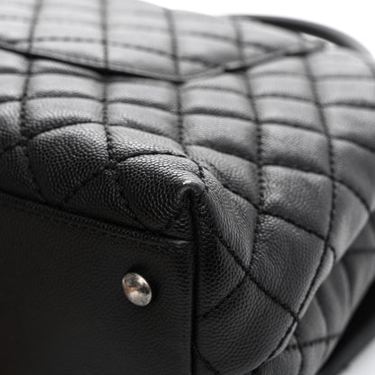 Chanel Caviar Quilted Medium Coco Handle Flap Black 11 of 12