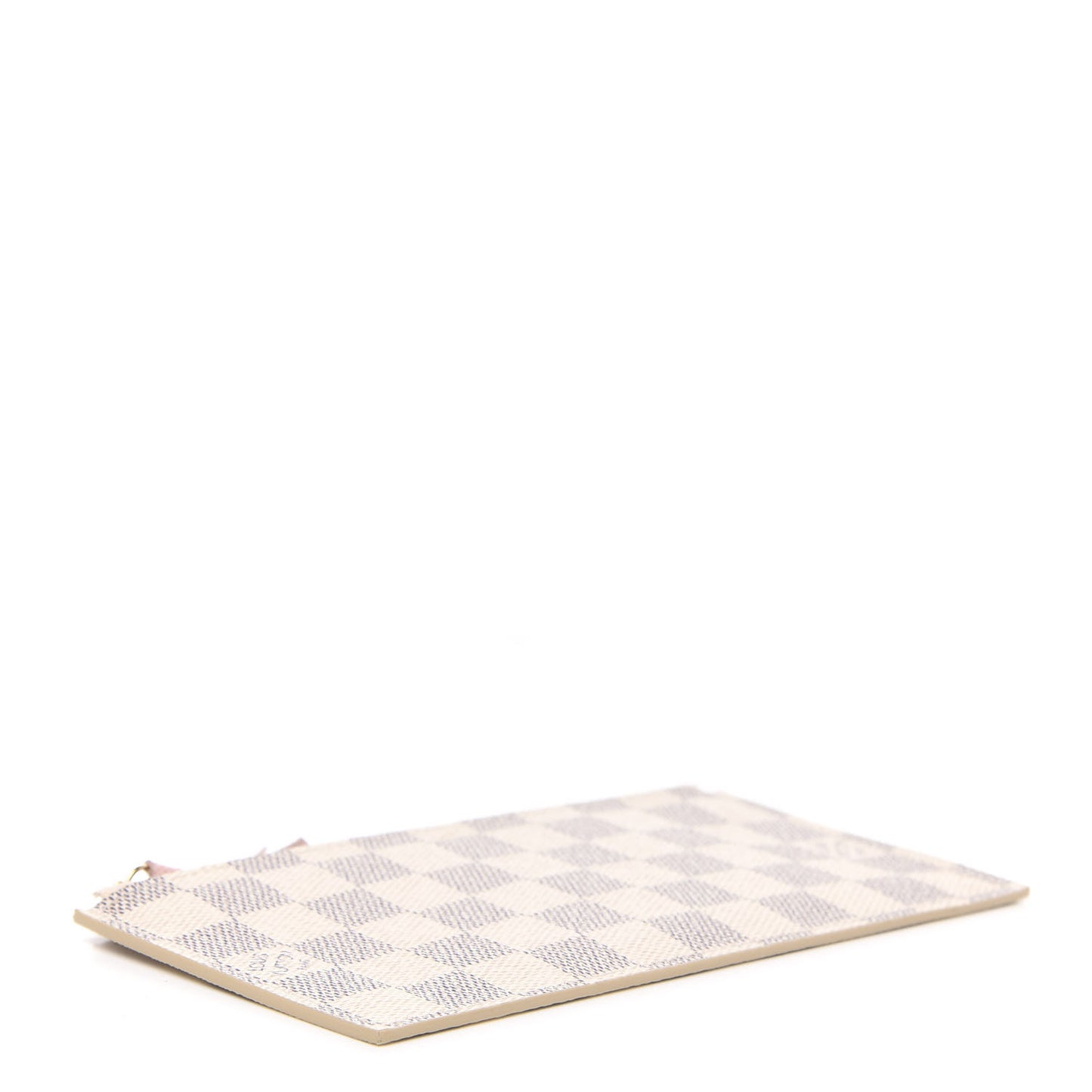 Damier Azur Felicie Chain Wallet Zippered Insert Rose Ballerine