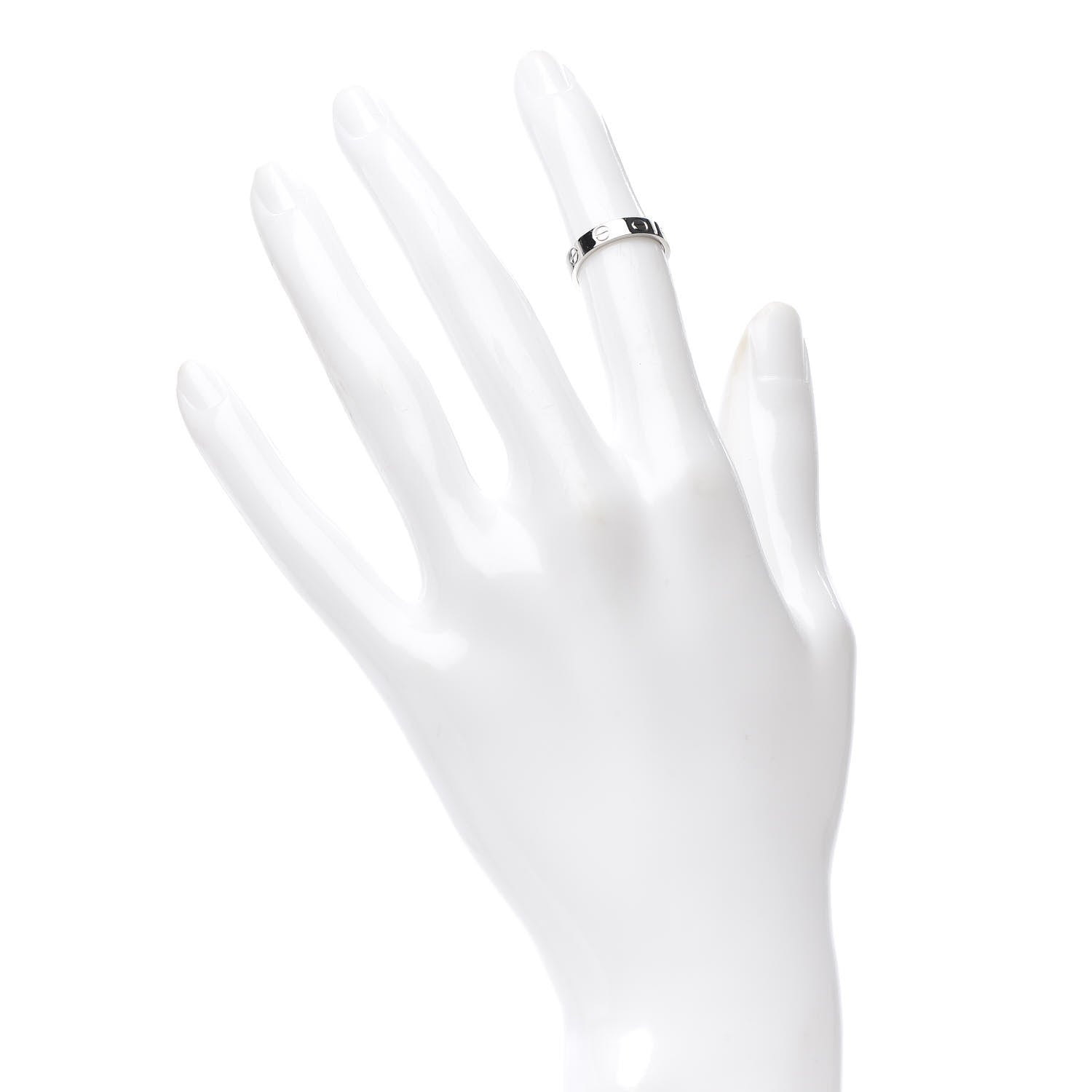 Cartier 18K White Gold 3.5mm LOVE Wedding Band Ring 46 3.75 2 of 4