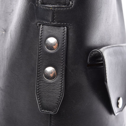 Celine Natural Calfskin Biker Bucket Shoulder Bag Black Sunflower 17 of 18