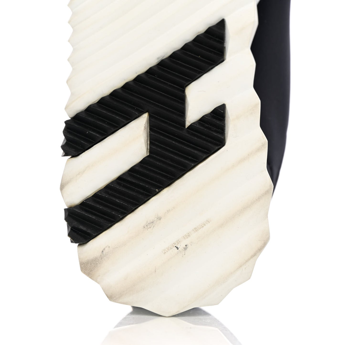 Technical Jersey Suede Goatskin Bouncing Sneakers 37 Black White