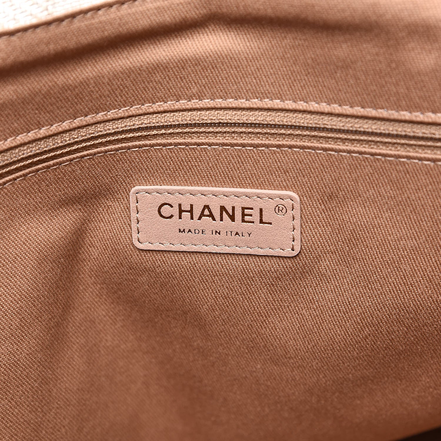 Chanel Mixed Fibers Striped Medium Deauville Tote Beige 6 of 10