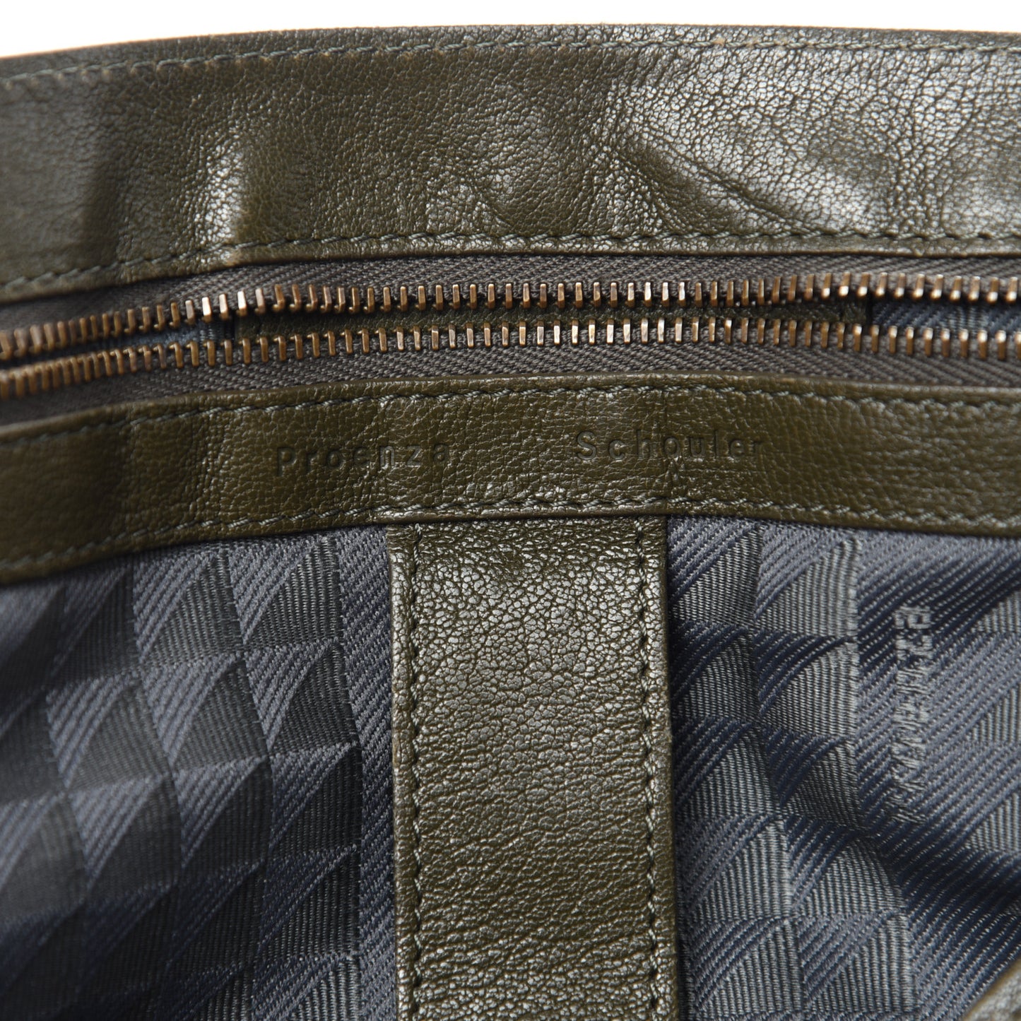 Lambskin Medium PS1 Satchel Dark Olive