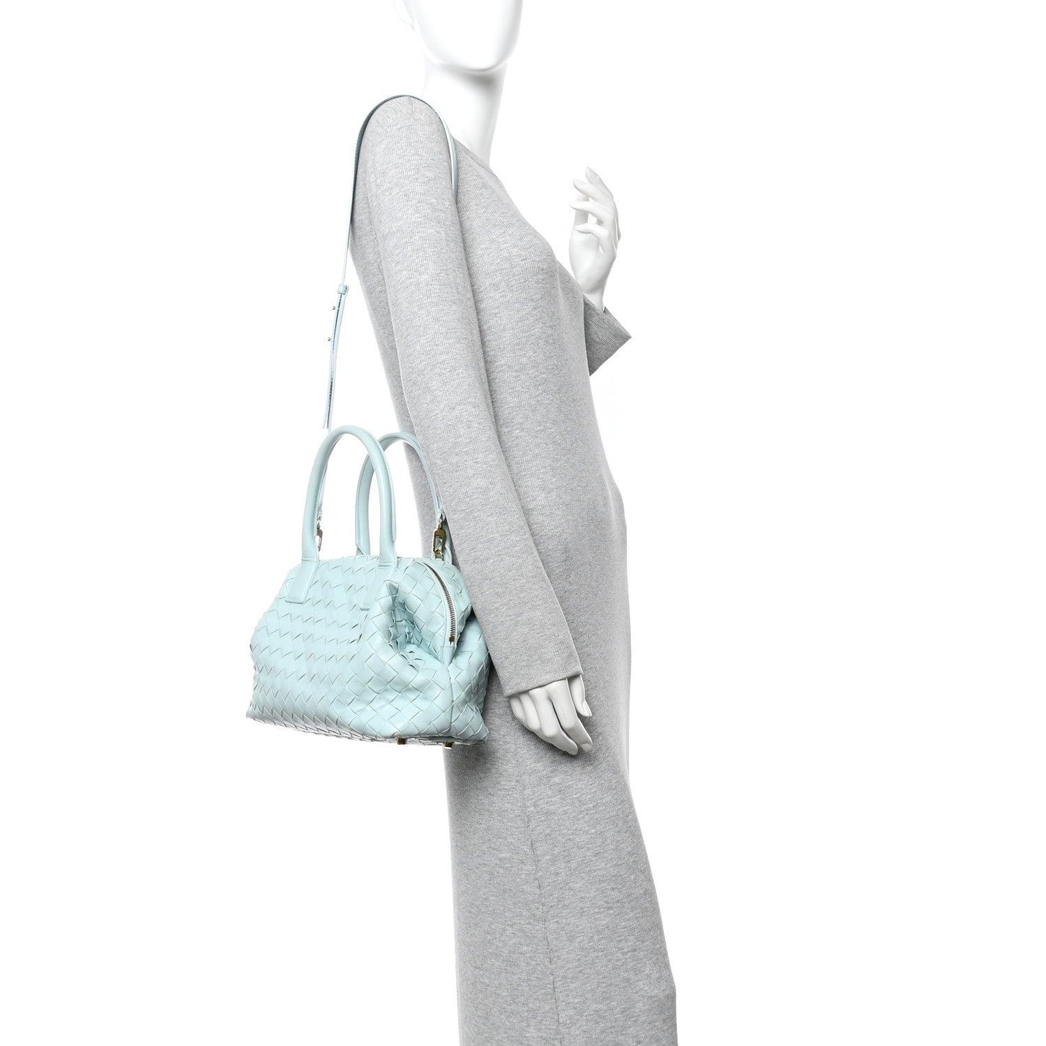 Bottega Veneta Nappa Intrecciato Bauletto Teal Washed 2 of 9