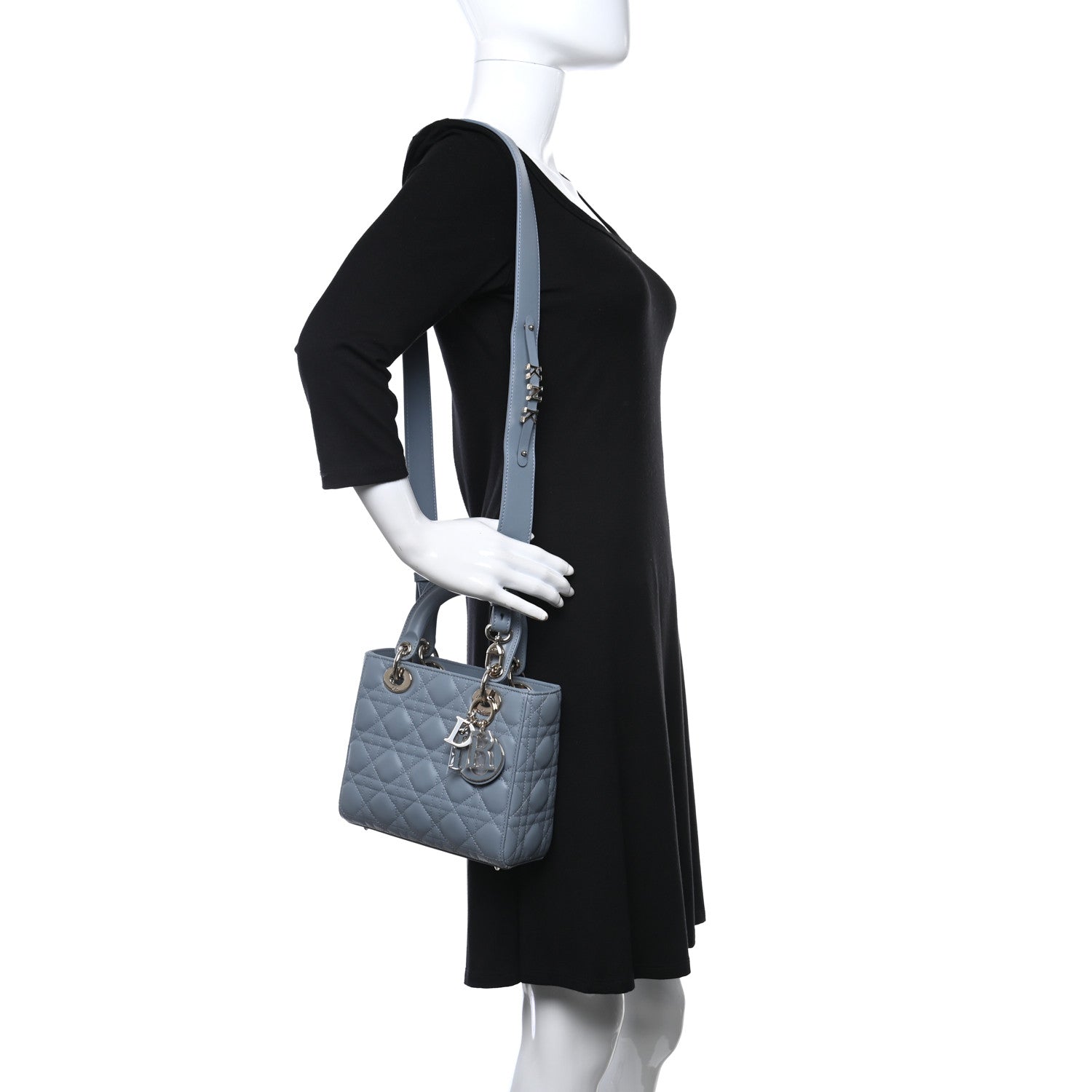 Christian Dior Lambskin Cannage Small My ABCDior Lady Dior Cloud Blue 3 of 12