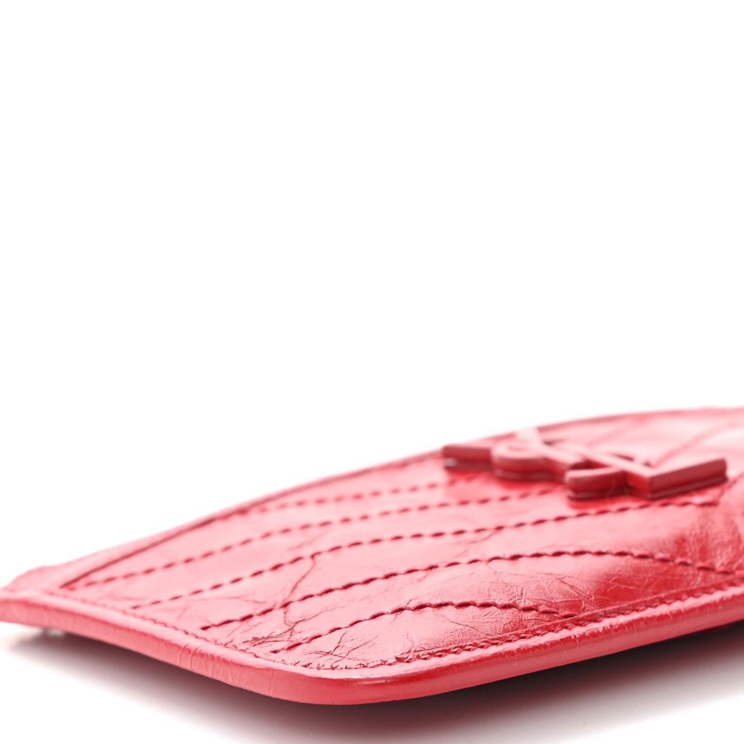 Crinkled Calfskin Matelasse Niki Bill Pouch Red