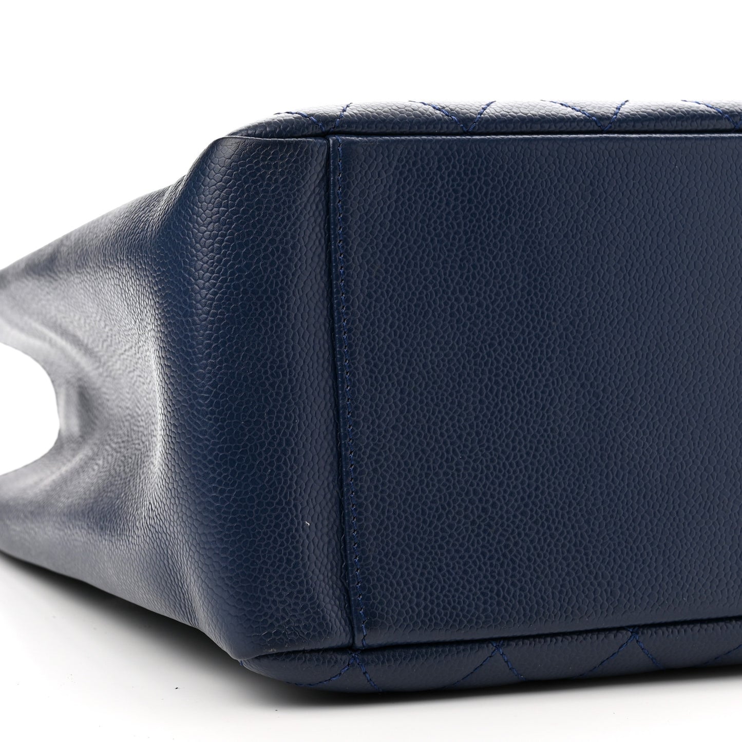 Caviar Quilted Grand Shopping Tote GST Dark Navy Blue