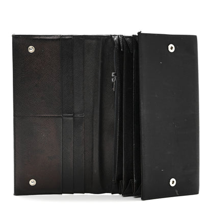 Prada Tessuto Nylon Continental Flap Wallet Black 5 of 10