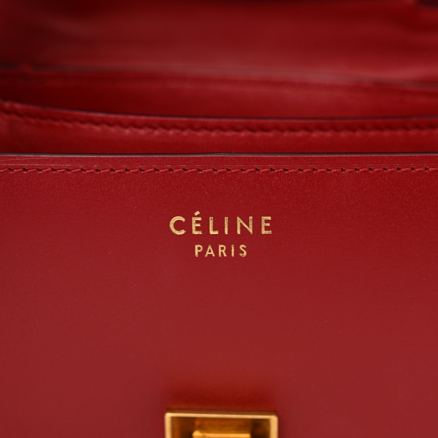 Celine Smooth Calfskin Small Classic Box Flap Bag Red 6 of 13