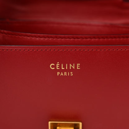 Celine Smooth Calfskin Small Classic Box Flap Bag Red 6 of 13