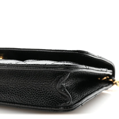 Chanel Caviar Quilted Wallet on Chain WOC Black 11 of 12