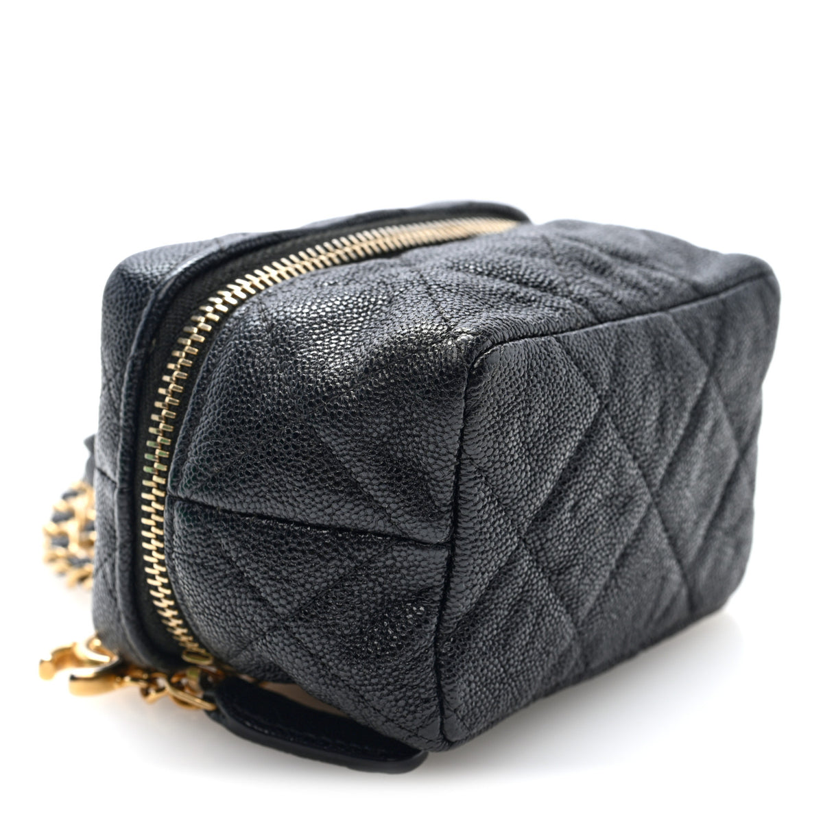 Chanel Caviar Quilted Mini Top Handle Vanity With Chain Black 3 of 9