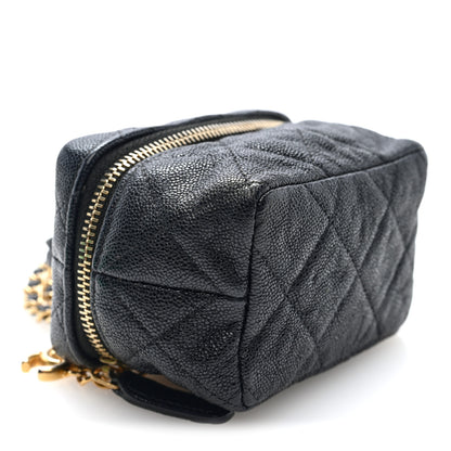 Chanel Caviar Quilted Mini Top Handle Vanity With Chain Black 3 of 9