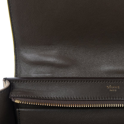 Celine Elephant Calfskin Small Tri-Color Trapeze Yellow 10 of 13