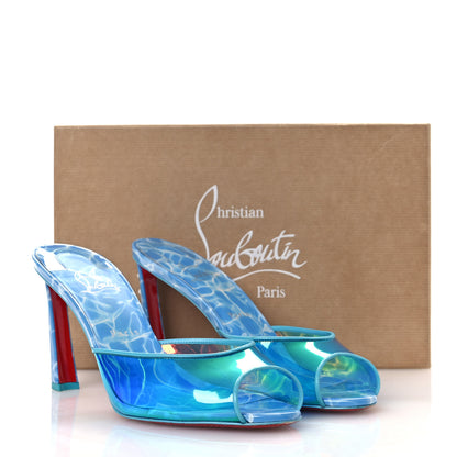 Christian Louboutin Patent Splash Mecondorik 85 Pumps 41 Blue 11 of 11