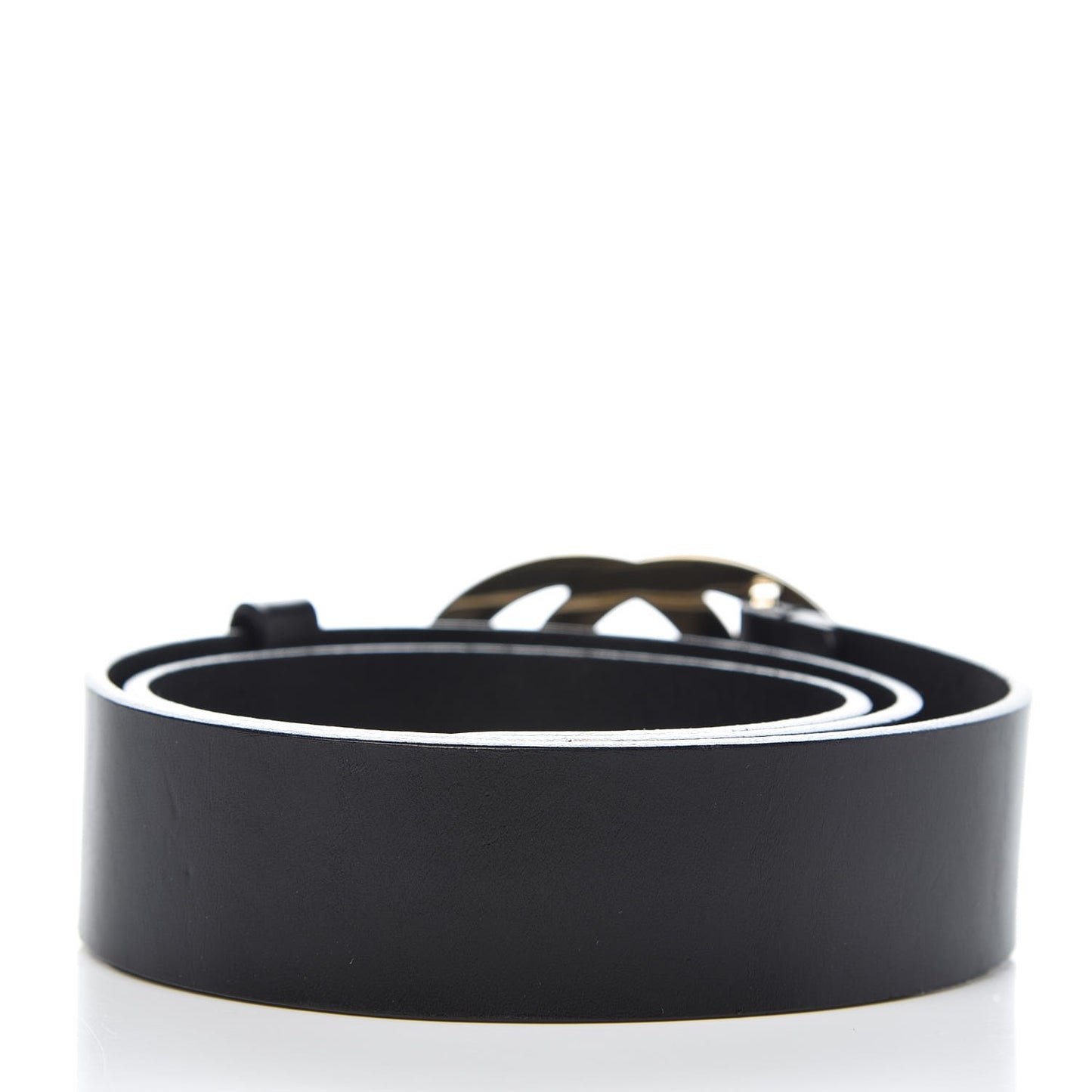 Calfskin Tortoise Gold Interlocking G Belt 85 34 Black