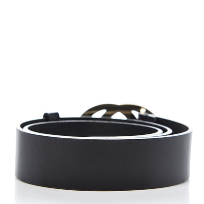 Gucci Calfskin Tortoise Gold Interlocking G Belt 85 34 Black 3 of 7