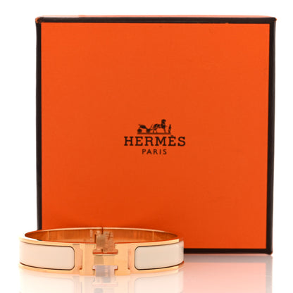 Hermes Enamel Narrow Clic Clac H Bracelet PM Creme 5 of 5