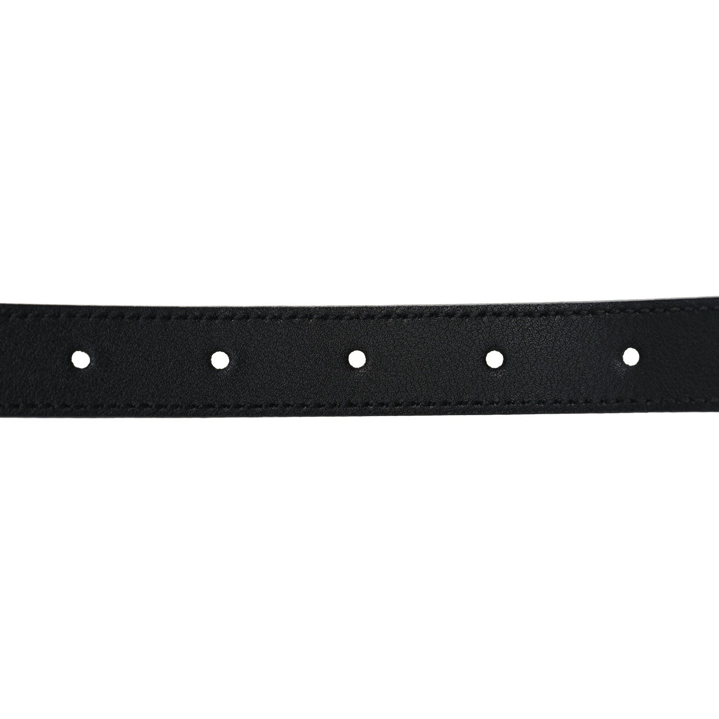 Plutone Calfskin Palladium Double G 20mm Belt 80 32 Black