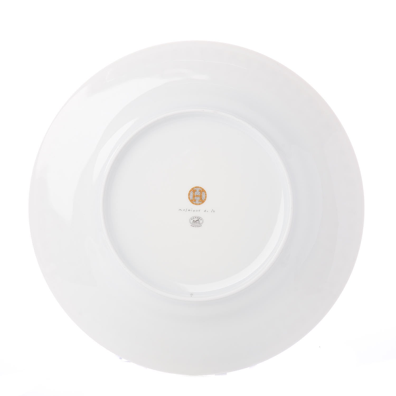 Hermes Porcelain Mosaique Au 24 Gold Dinner Plate Set of 2 3 of 5