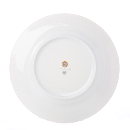 Hermes Porcelain Mosaique Au 24 Gold Dinner Plate Set of 2 3 of 5