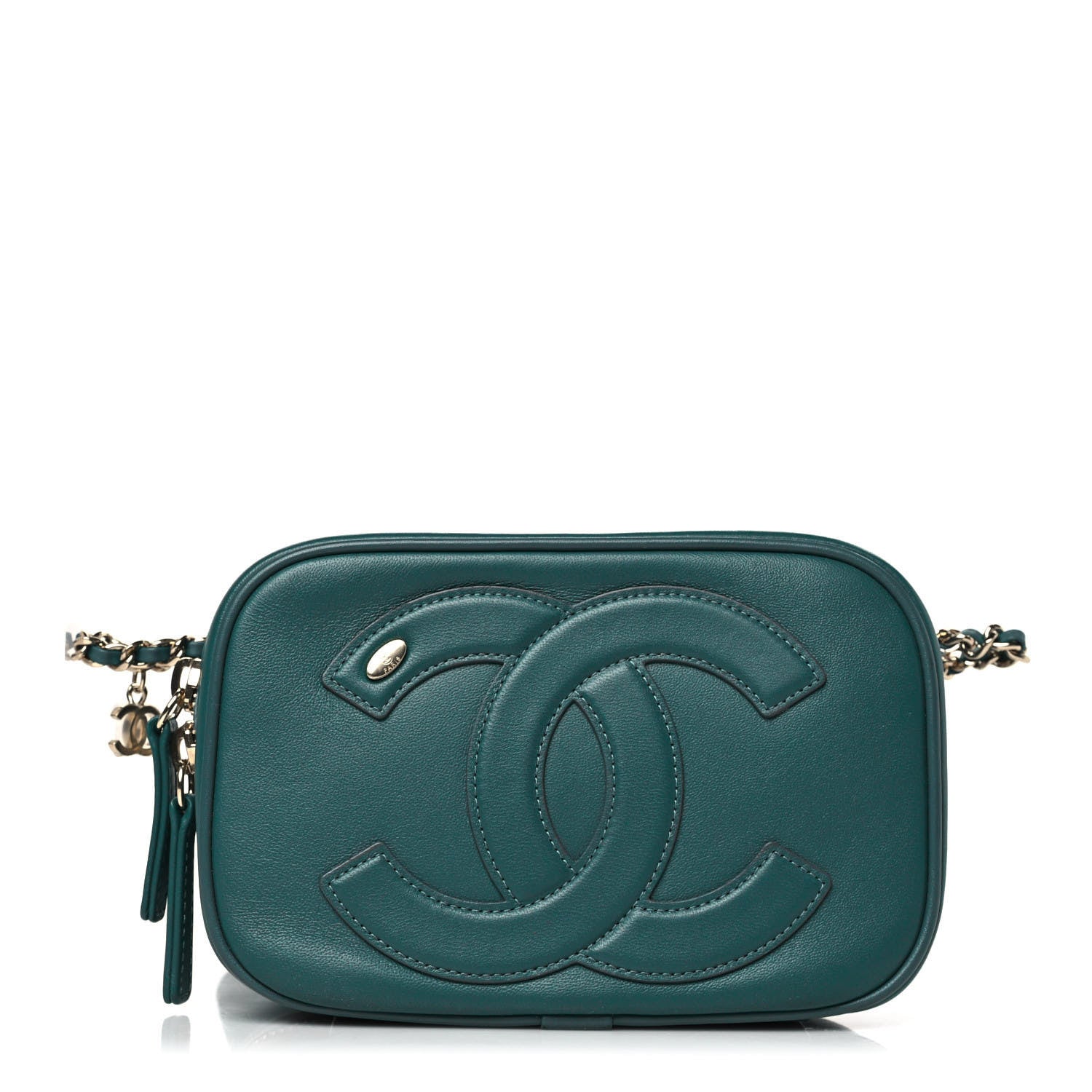 Chanel Lambskin CC Mania Waist Belt Bag Green 1 of 9