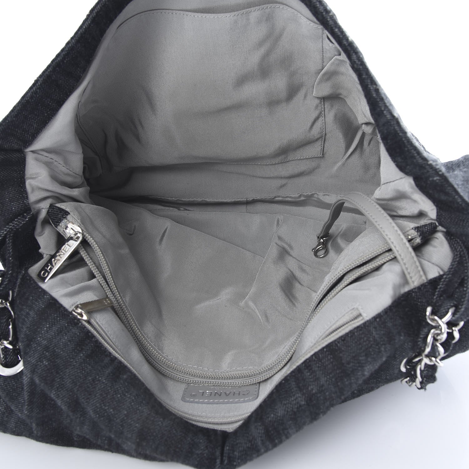 Chanel Denim Quilted Stretch Spirit Messenger Bag 5 of 10