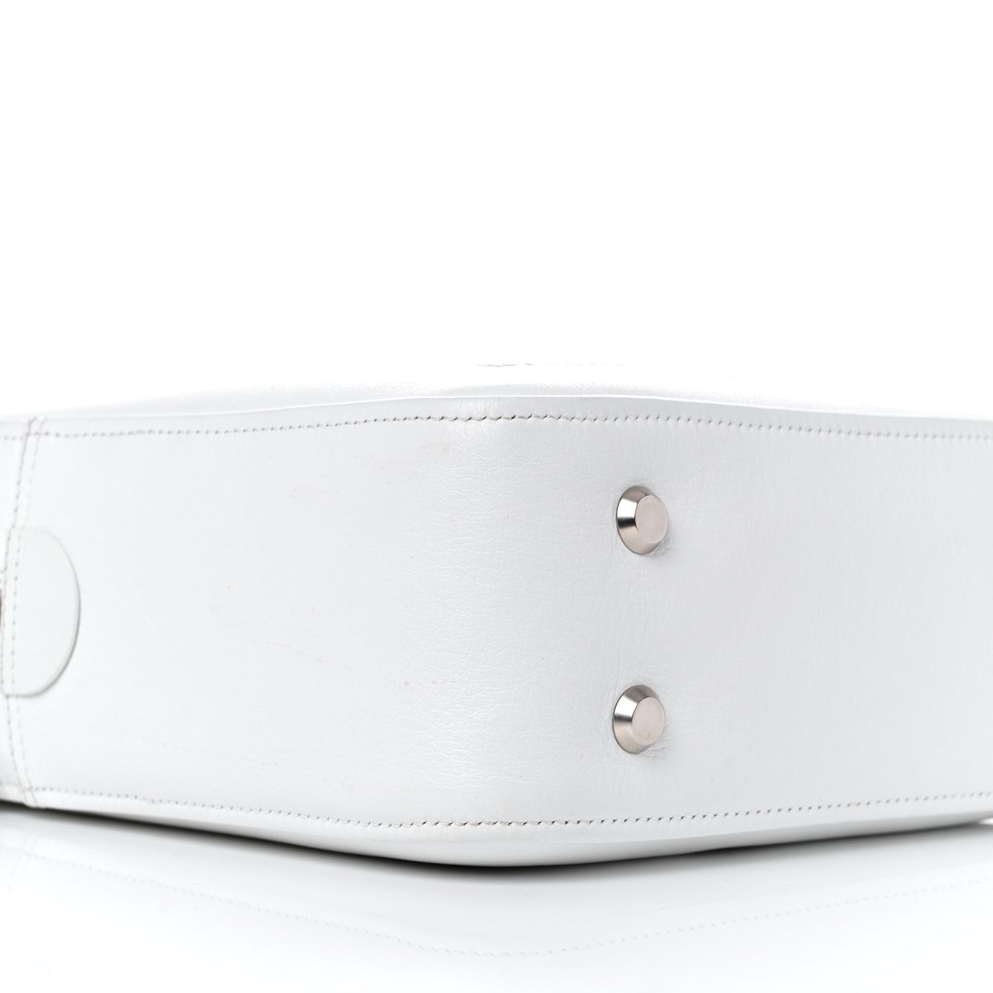 Calfskin S Triangle Duffle White