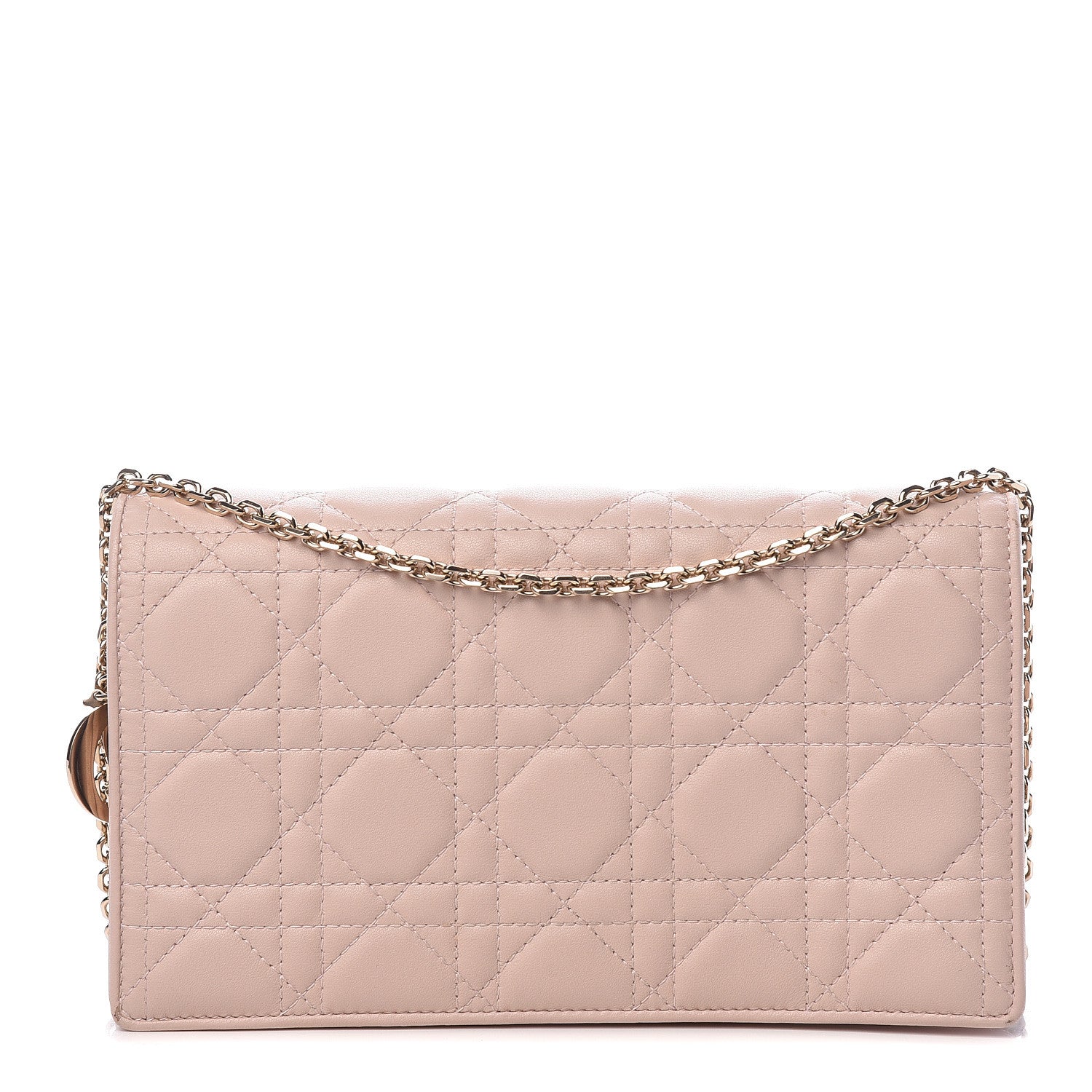 Christian Dior Lambskin Cannage Lady Dior Convertible Clutch Pink 1 of 17
