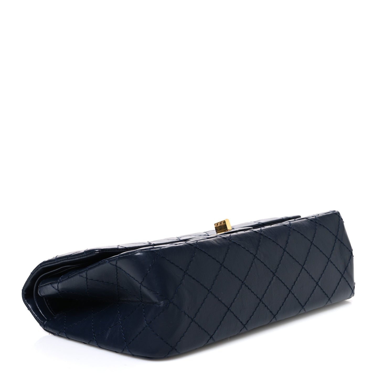 Aged Calfskin Quilted 2.55 Reissue 225 Flap Navy