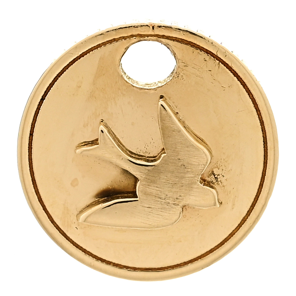 Foundrae 18K Yellow Gold Miniature Spero Resilience Coin Charm 1 of 3