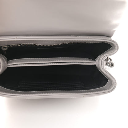 Saint Laurent Calfskin Y Quilted Monogram Toy Loulou Satchel Granite 5 of 9