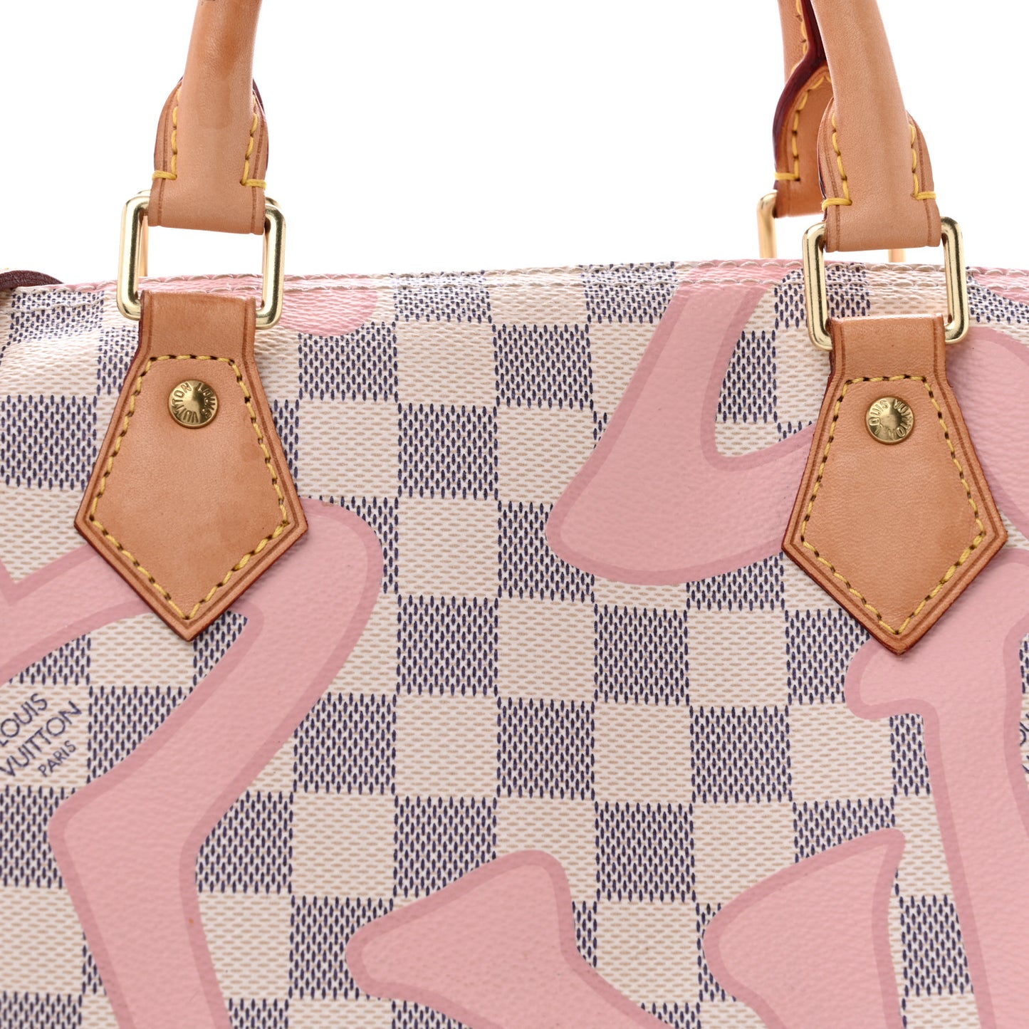 Damier Azur Tahitienne Speedy Bandouliere 30 Rose Ballerine