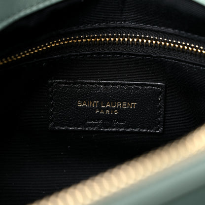 Saint Laurent Suede Y Quilted Monogram Medium Loulou Chain Satchel Vert Opaline 6 of 12