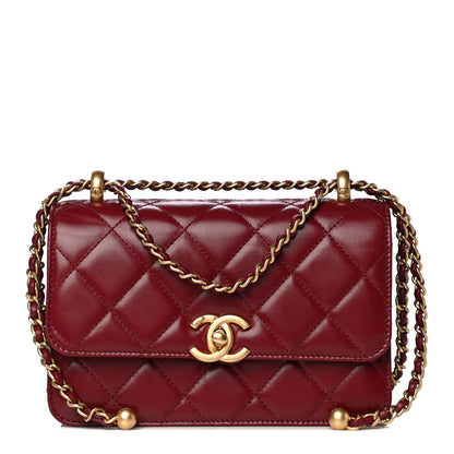 Chanel Calfskin Quilted Mini Perfect Fit Flap Burgundy 1 of 15