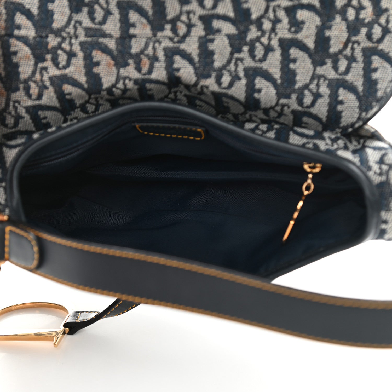 Christian Dior Monogram Saddle Bag Blue 5 of 13