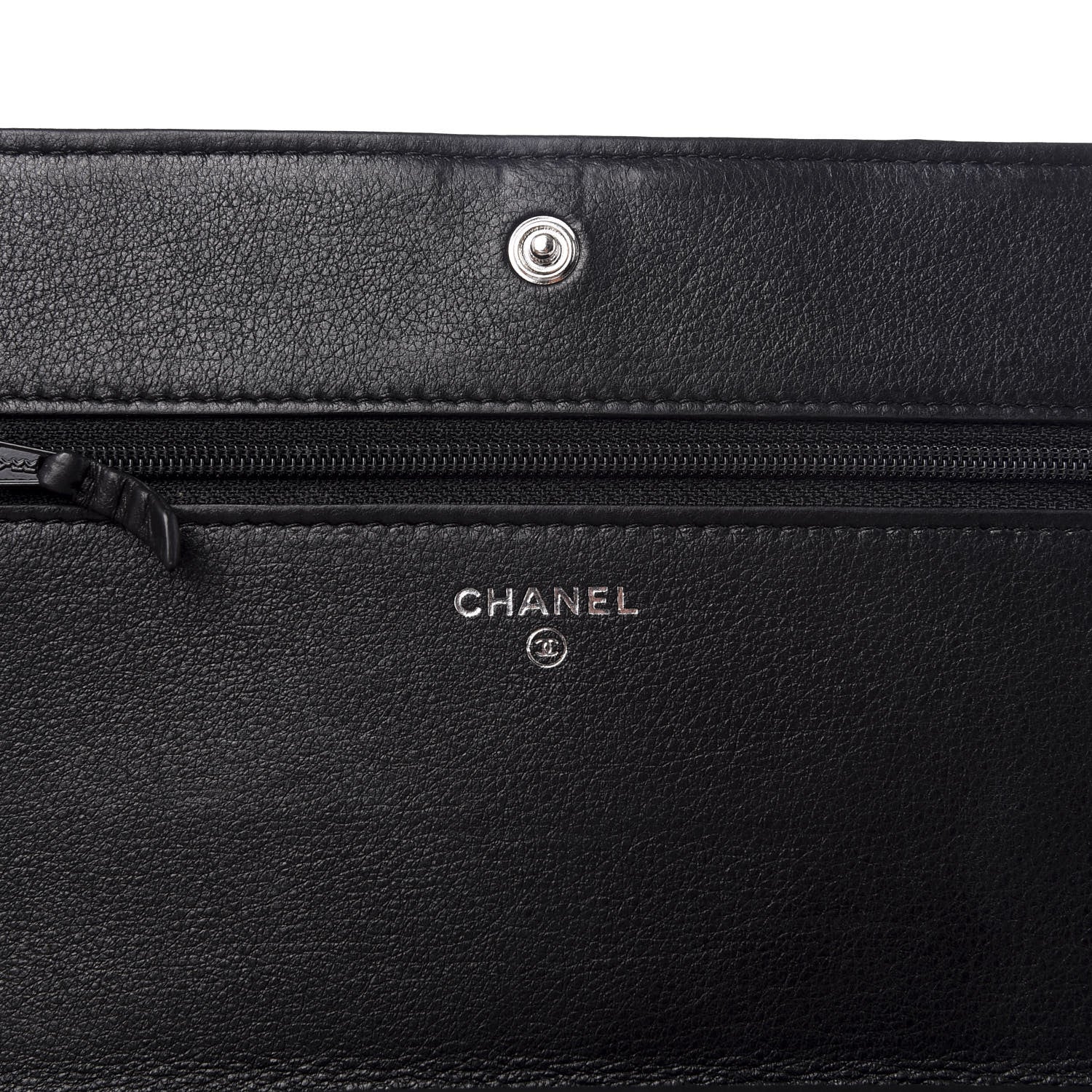 Chanel Galuchat Stingray Lambskin Boy Wallet On Chain WOC Black 5 of 10