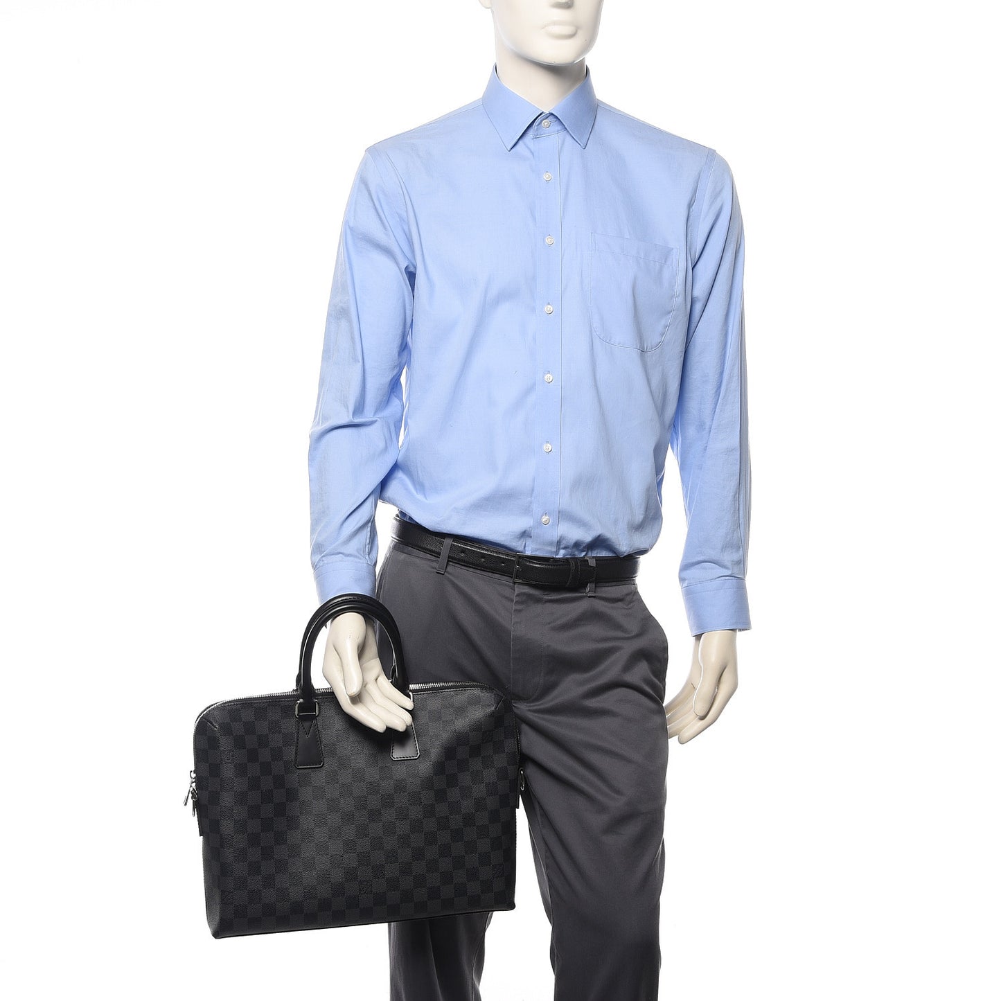 Damier Graphite Porte-Documents Jour