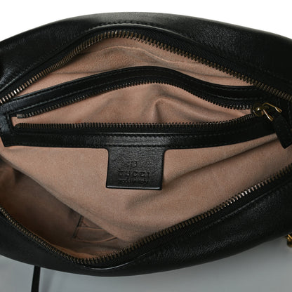 Gucci Calfskin Matelasse Medium GG Marmont Chain Shoulder Bag Black 8 of 27