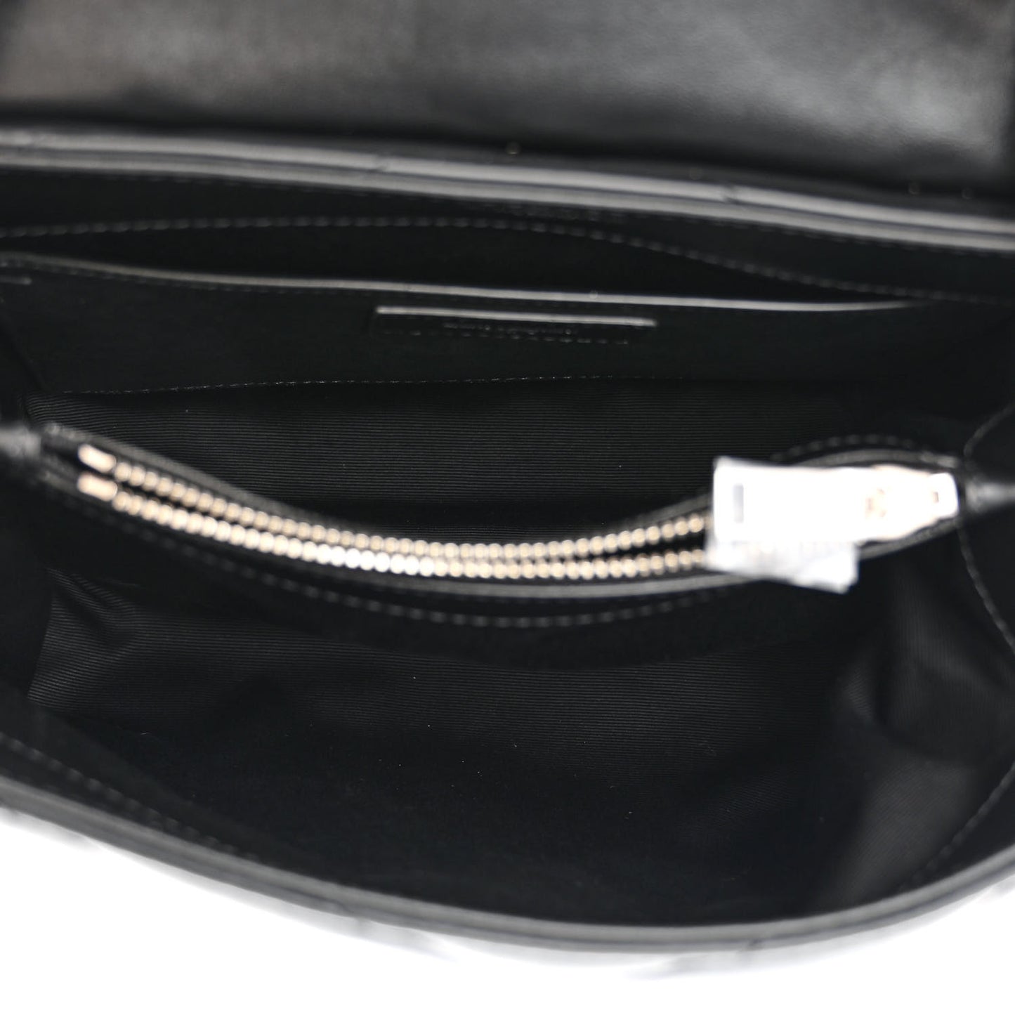 Calfskin Y Quilted Monogram Small Loulou Chain Satchel Black