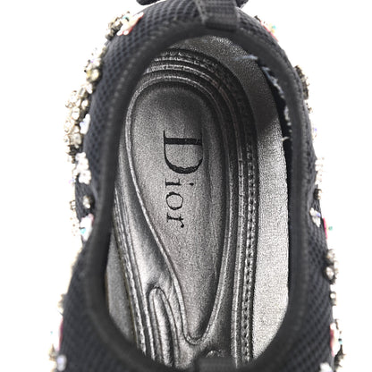 Christian Dior Technical Canvas Embellished Dior Fusion Sneakers Black White 6 of 9
