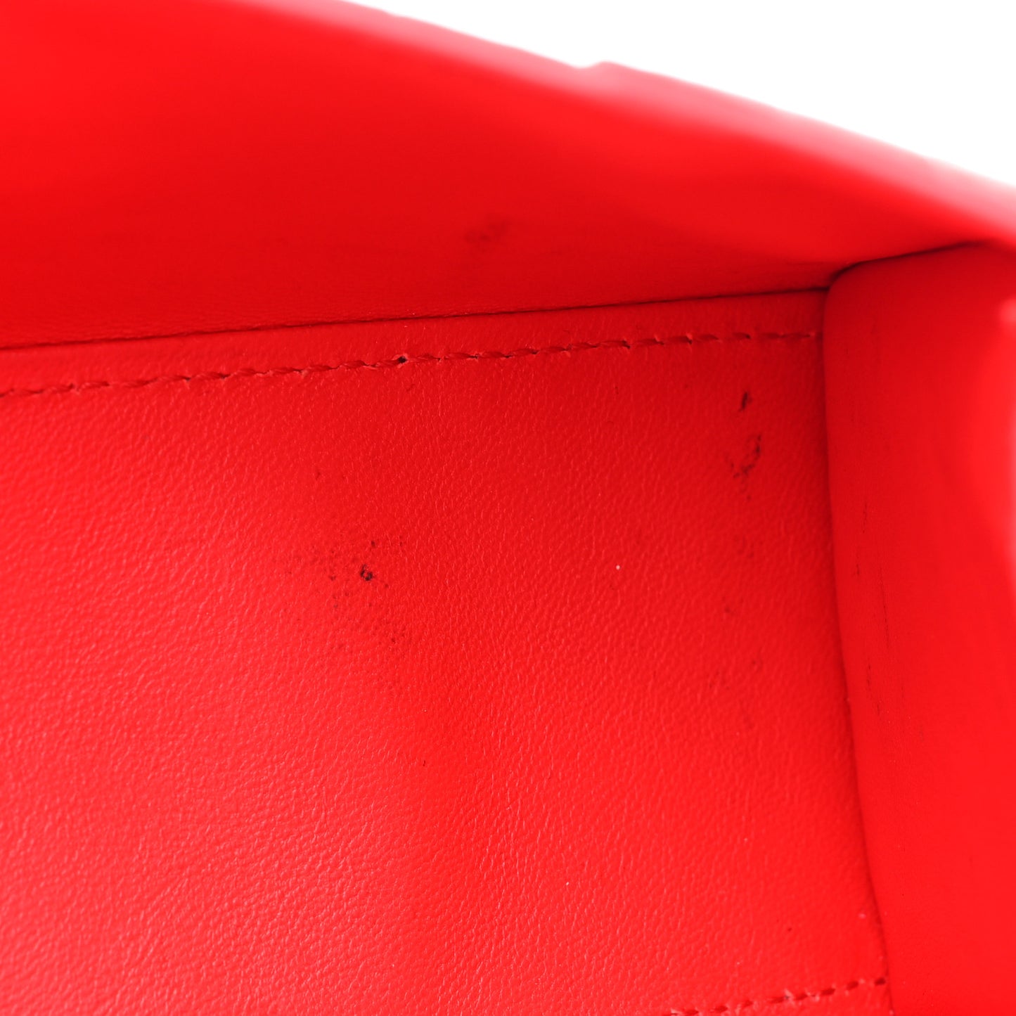 Shiny Calfskin Tonal B Crocodile Embossed Hourglass Top Handle Bag XS Bright Red