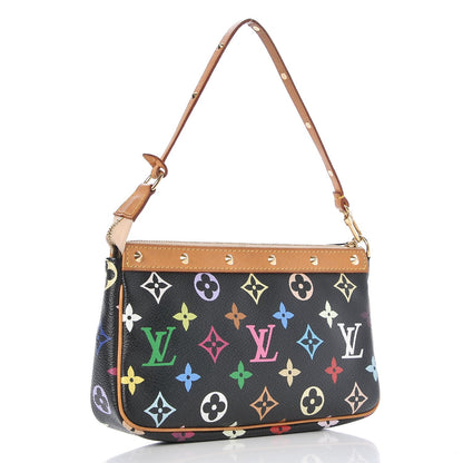 Louis Vuitton Monogram Multicolor Pochette Accessories Black 4 of 9