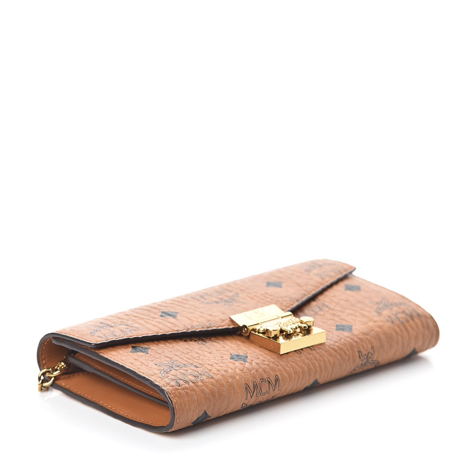 MCM Visetos Patricia Wallet On Chain Cognac 4 of 8
