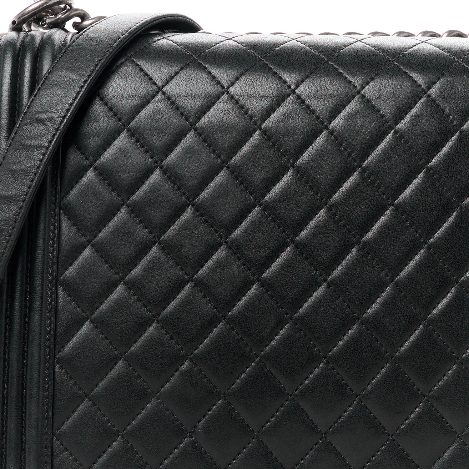Chanel Lambskin Quilted Large Boy Flap Black 8 of 10