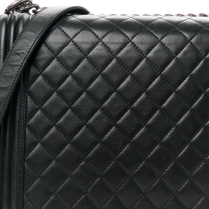 Chanel Lambskin Quilted Large Boy Flap Black 8 of 10