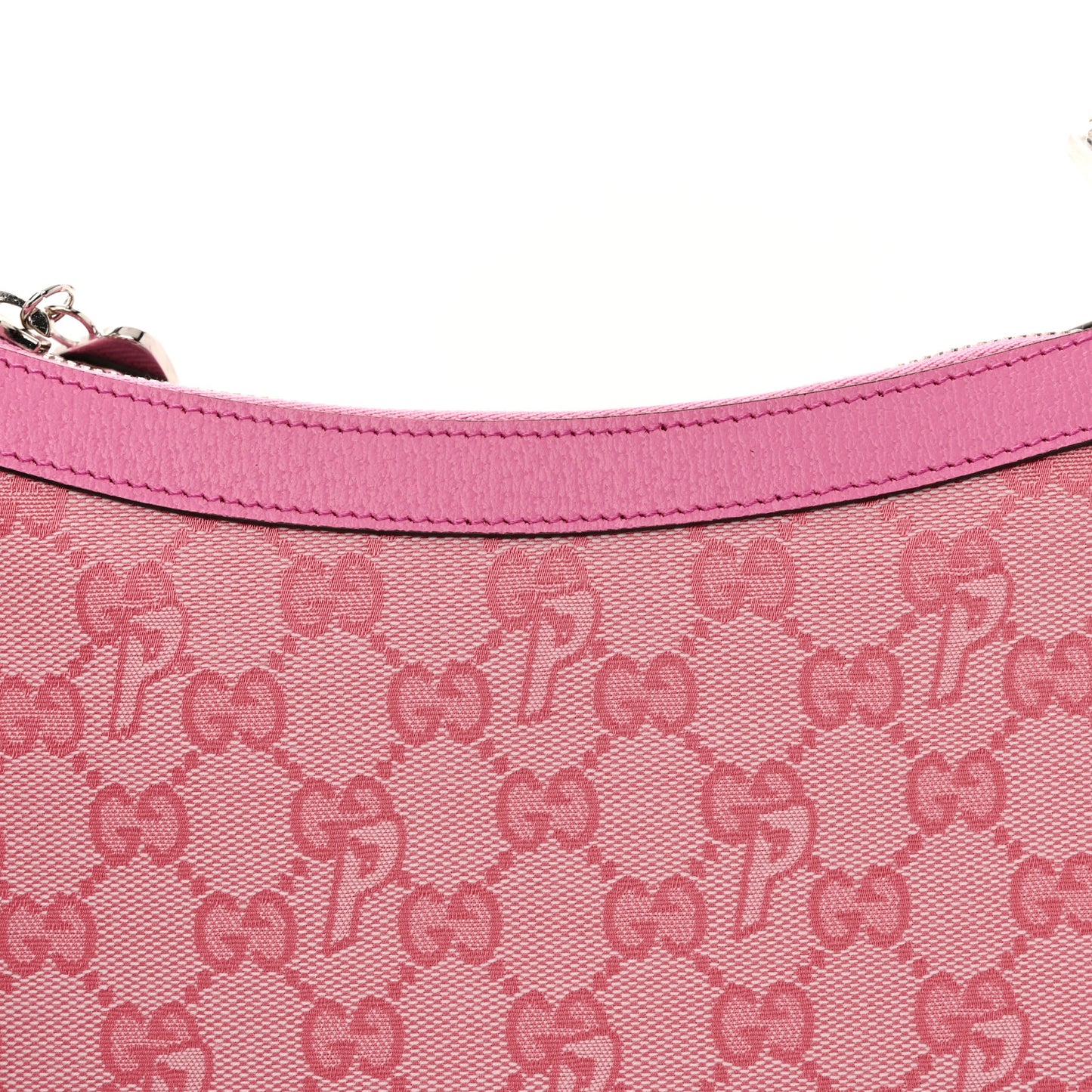 X PALACE GG Supreme Monogram Palace Textured Dollar Calfskin Shoulder Bag Pink Pale Rose Palace