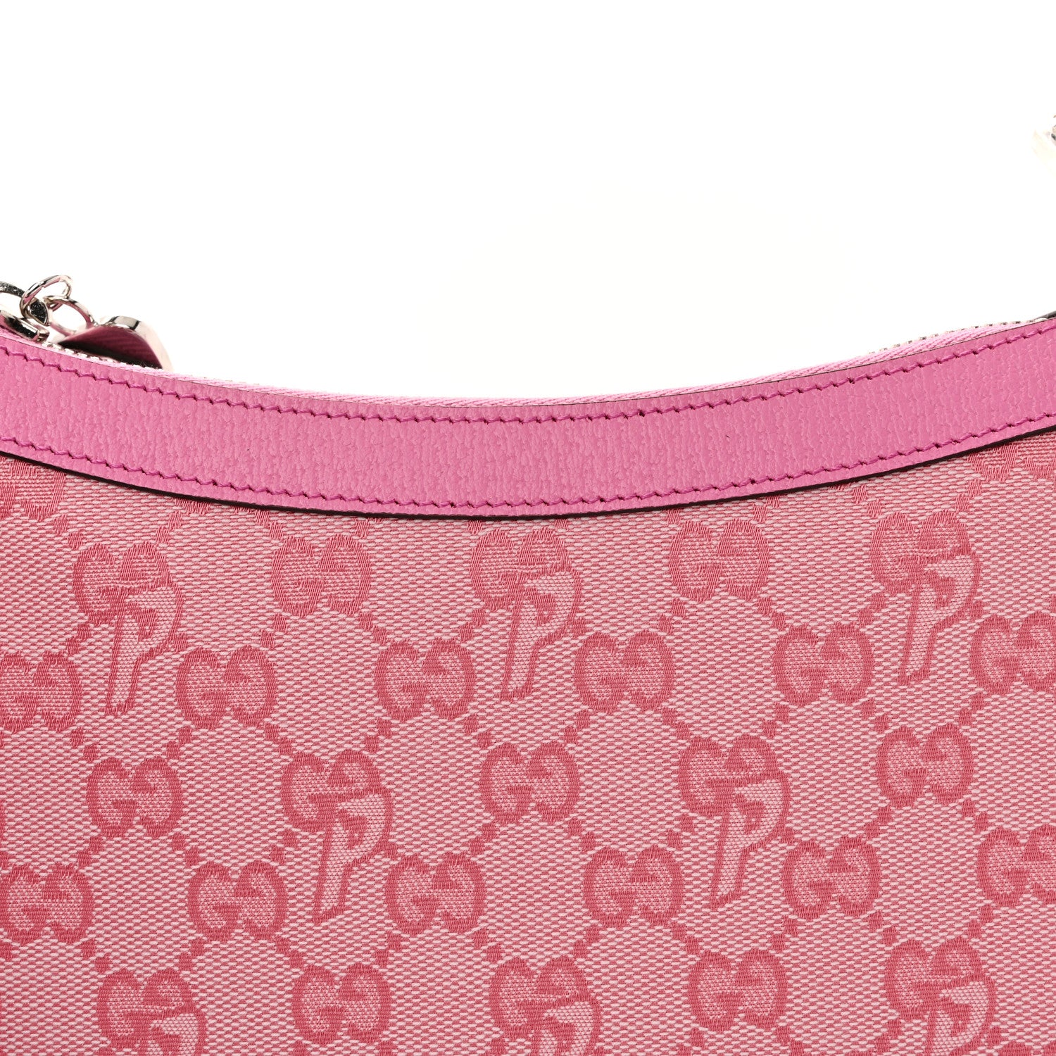 Gucci X PALACE GG Supreme Monogram Palace Textured Dollar Calfskin Shoulder Bag Pink Pale Rose Palace 8 of 11