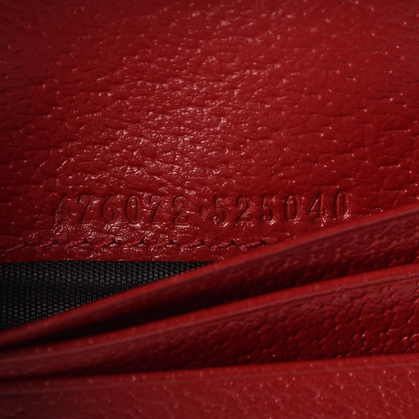 GG Supreme Monogram Queen Margaret Card Case Red