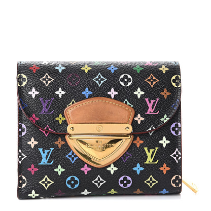 Louis Vuitton Monogram Multicolor Joey Wallet Black Grenade 1 of 6